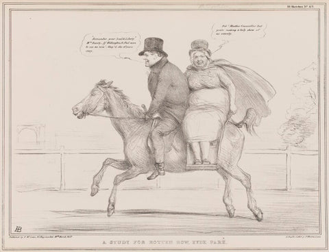 A Study for Rotten Row, Hyde Park (Daniel O'Connell; Mrs Prunty) NPG D41406