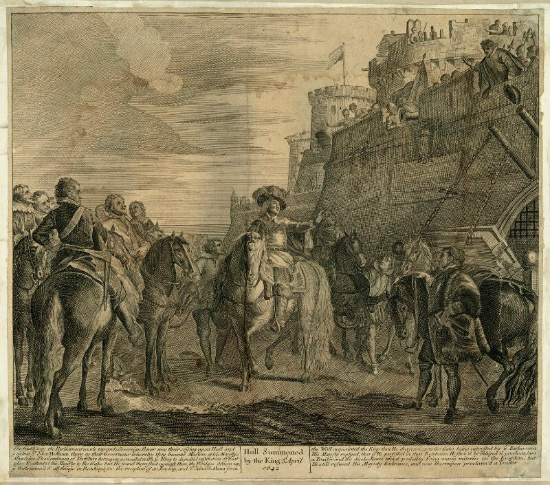 King charles i in conversation with john hotham at the gates of hull npg d26394