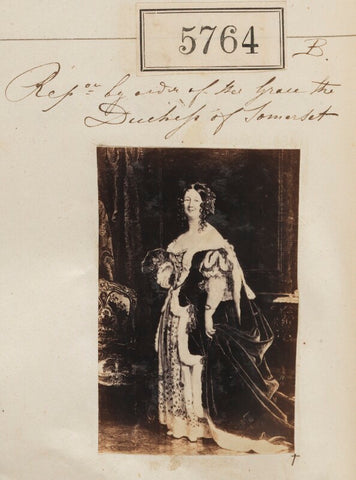 'Reproduction by order of the Duchess of Somerset' NPG Ax55718