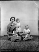 Mary Theresa (née Montagu-Douglas-Scott), Lady Burghley; Lady Davina Mary Barnard (née Cecil); John William Edward Cecil NPG x158901