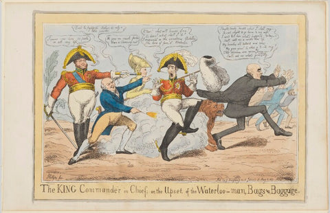 The King Commander in Chief; or, the Upset of the Waterloo-man, Bags & Baggage NPG D10676