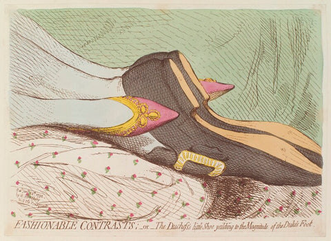 'Fashionable contrasts; - or - the Duchess's little shoe yeilding to the magnitude of the Duke's foot' NPG D13009