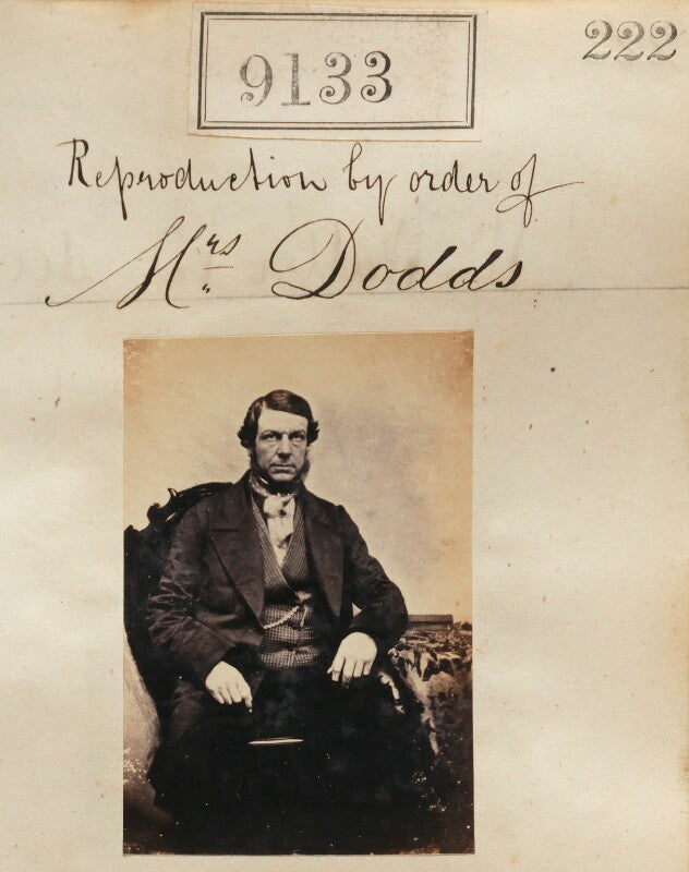 Unknown man ('reproduction by order of mrs dodds') npg ax58955