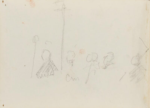 'The passing of John Sargent'; preparatory study (Six unknown sitters) NPG D43182b