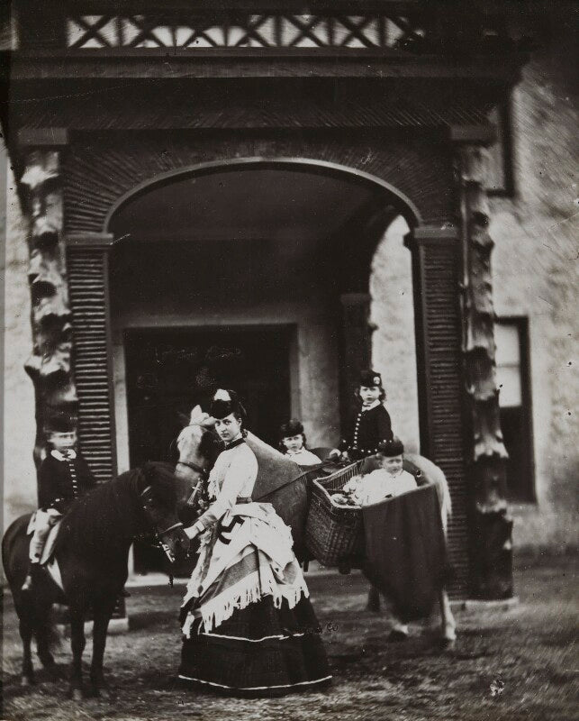 Queen alexandra with her children at mar lodge npg x199274