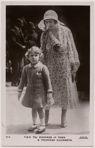 'T.R.H. The Duchess of York & Princess Elizabeth' (Queen Elizabeth II; Queen Elizabeth, the Queen Mother) NPG x193131