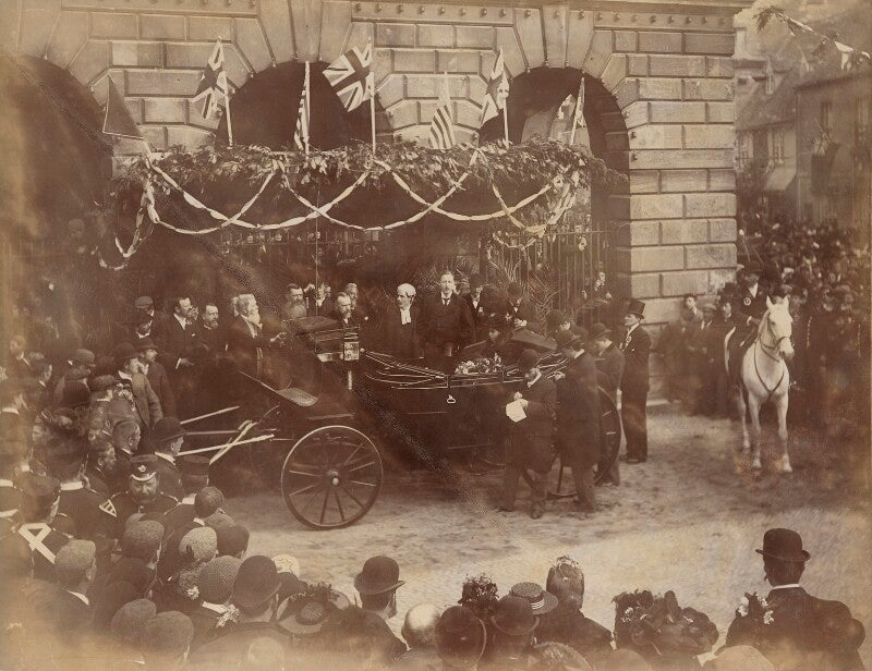 Duke and duchess of marlborough at woodstock town hall npg p1700(23)