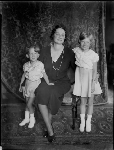 Astrid, Queen of the Belgians with her children NPG x130233
