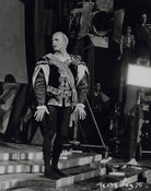 Laurence Olivier as Hamlet on the set of 'Hamlet' NPG x137993