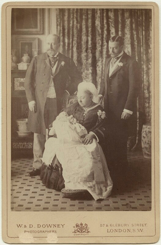 'four generations' (king edward vii; prince edward, duke of windsor (king edward viii); queen victoria; king george v) npg ax5548