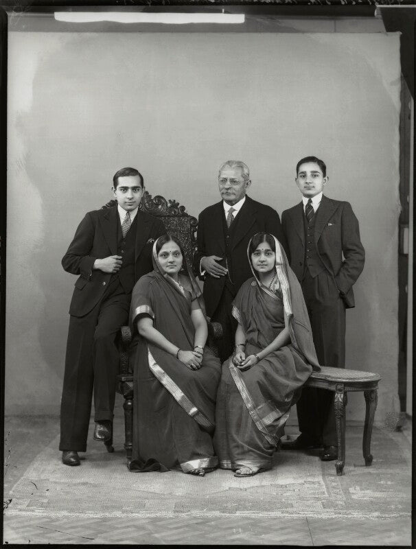 Sir manubhai nandshankar mehta and family npg x151421