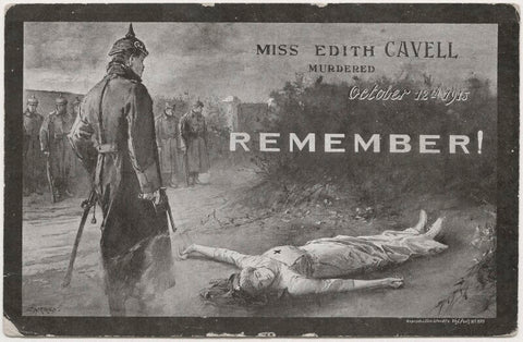 'Miss Edith Cavell murdered, October 12th 1915, Remember!' NPG x200182