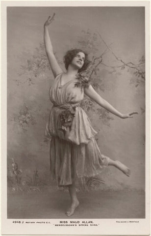Maud Allan dancing to 'Mendelssohn's Spring Song' NPG x198341