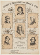 Sheet music cover for 'Glover's transcriptions of classical gems' NPG D42832