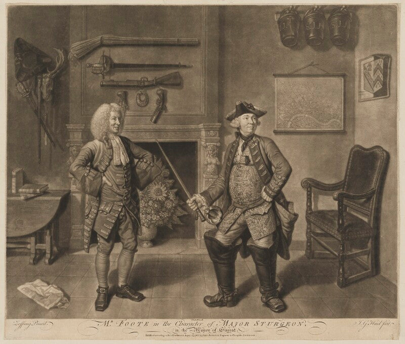 Mr foote in the character of major sturgeon in the mayor of garrat (mr hayes; samuel foote) npg d37712