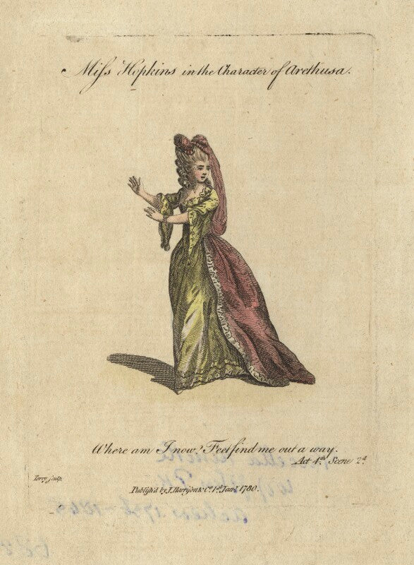 Elizabeth sharp (née hopkins) when miss hopkins; as arethusa in beaumont and fletcher's 'philaster' npg d8675