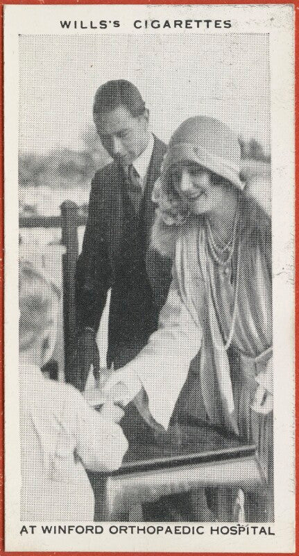'at winford orthopaedic hospital' (king george vi; queen elizabeth, the queen mother; unknown child) npg d47295