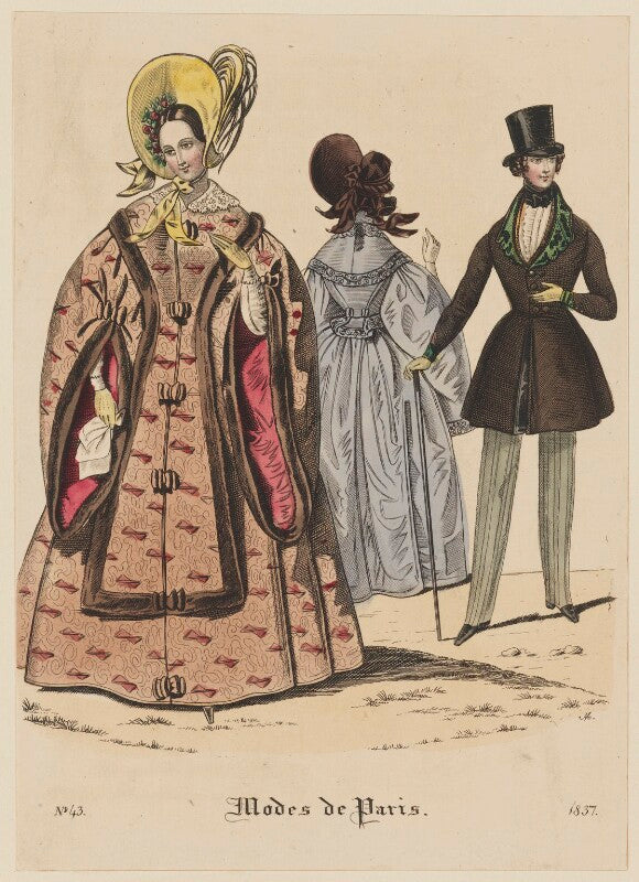 French walking dress, october 1837 npg d47719