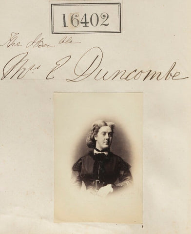 Hon. Mrs E. Duncombe NPG Ax64315