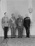 Thomas William Edward Coke, 5th Earl of Leicester of Holkham; Sardar Shah Wali Khan; Mohammad Daud Khan; Frederick Herbert Willasey-Wilsey NPG x130723