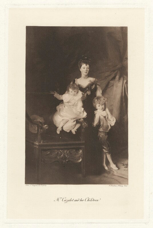 Mrs cazalet and her children (victor alexander cazalet; maud lucia cazalet (née heron maxwell); edward cazalet) npg d32793