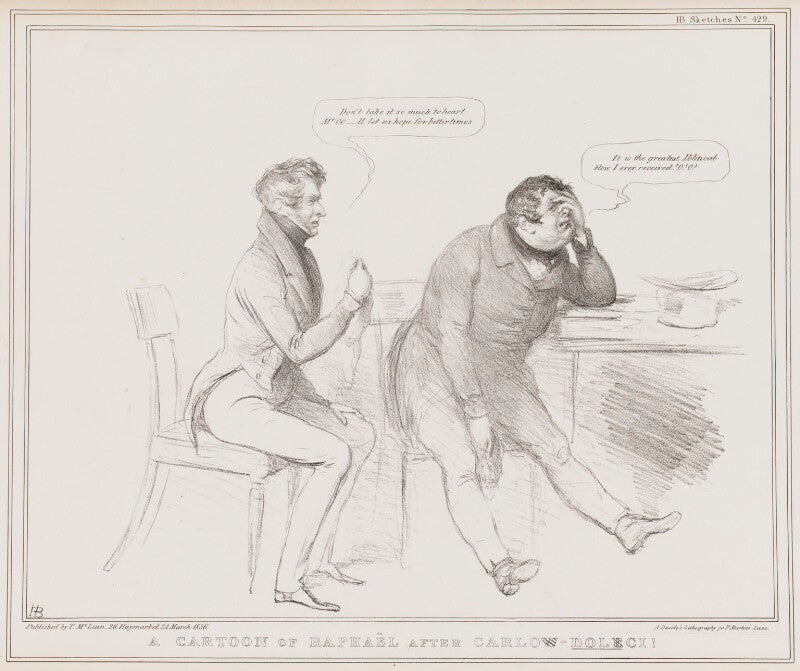 A cartoon of raphael after carlow doleci! (alexander raphael; daniel o'connell) npg d41363