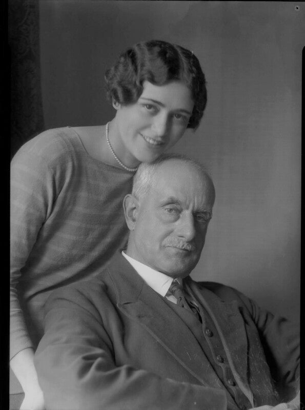 Howard carr with his daughter, possibly lila louella carr npg x42530