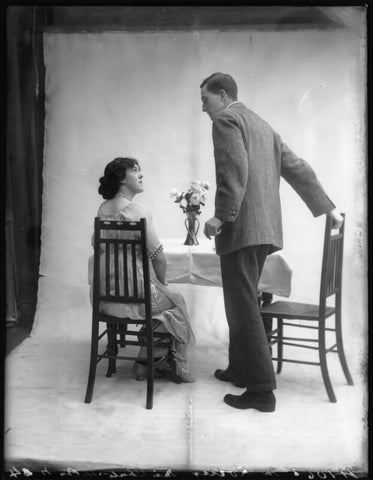 Margaret Chute as Mrs Cowper-Cowper; G. Trevor Roller as Parker in 'Lady Windermere's Fan' NPG x104142