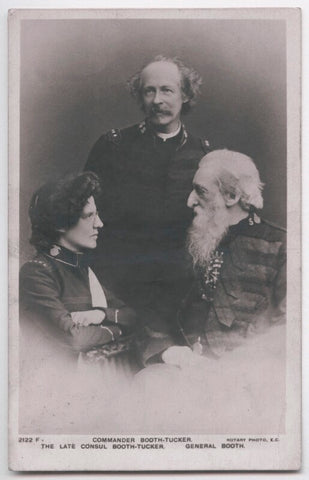 Emma Moss Booth-Tucker (née Booth); Frederick St George de Lautour Booth-Tucker; William Booth NPG x197601