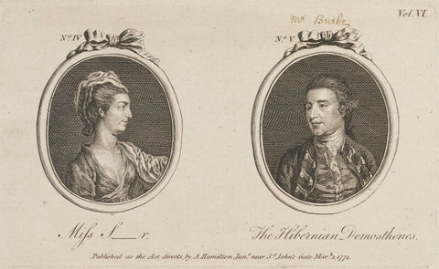 'Miss S-r and The Hibernian Demosthenes' (Edmund Burke) NPG D14552