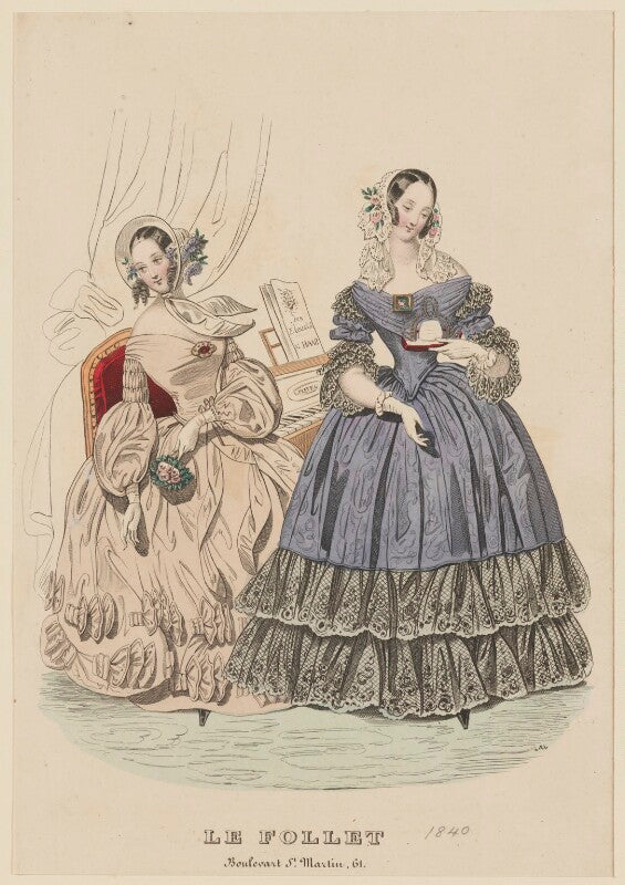 Visiting and dinner dress, april 1840 npg d47859