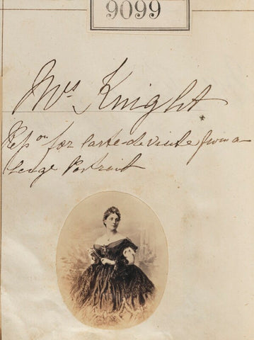 'Mrs Knight Reproduction for carte de visite from a large portrait' NPG Ax58921