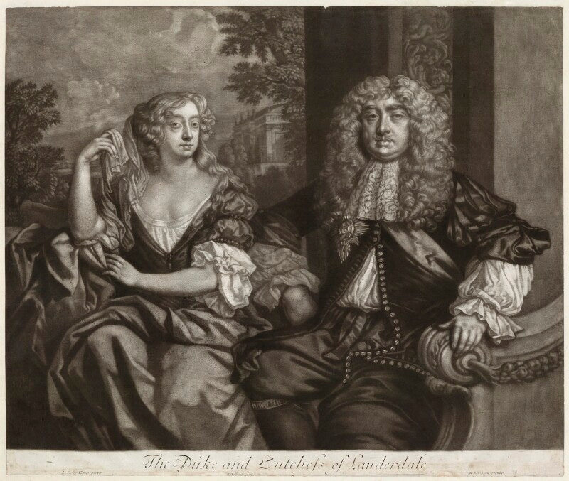John maitland, duke of lauderdale; elizabeth murray, duchess of lauderdale and countess of dysart npg d29432