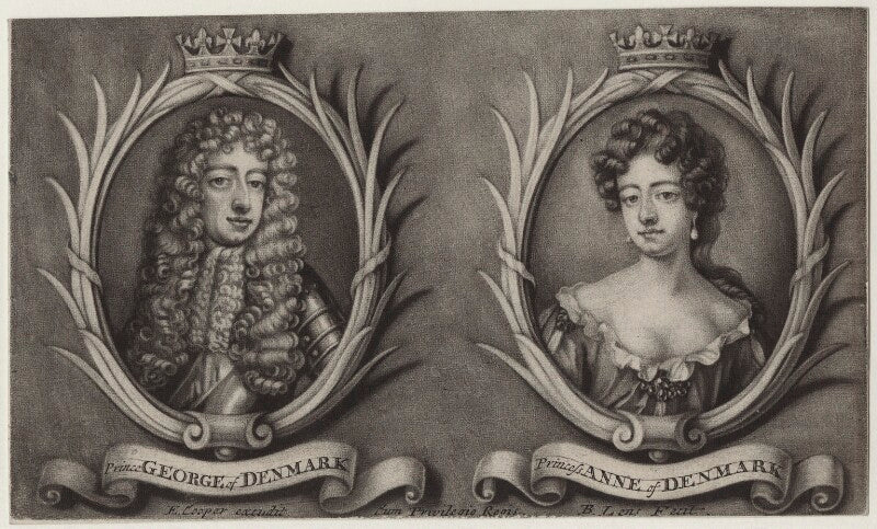Prince george of denmark, duke of cumberland and queen anne npg d31080