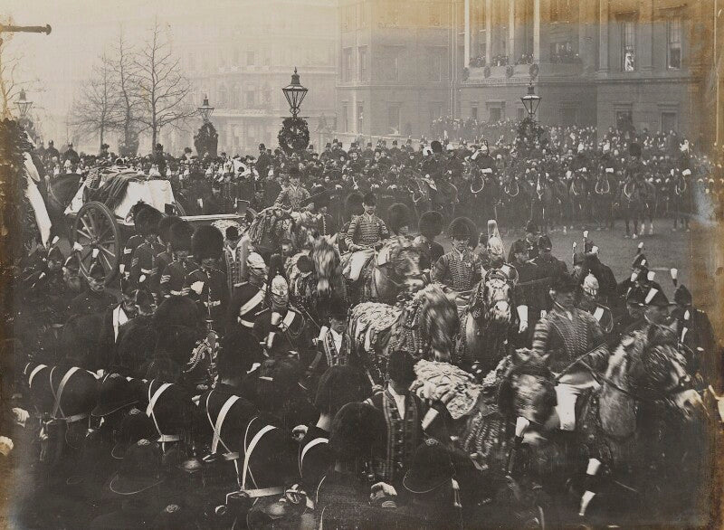 Queen victoria's funeral procession at hyde park corner npg p1700(53)