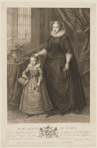 Unknown child called King James I of England and VI of Scotland and an unknown woman called Mary, Queen of Scots NPG D13126