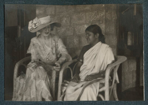 Lady Ottoline Morrell; Lokasundari (née Ammal), Lady Raman NPG Ax143744