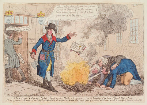 'The Crown and Anchor libel, burnt by the public hangman' NPG D12550
