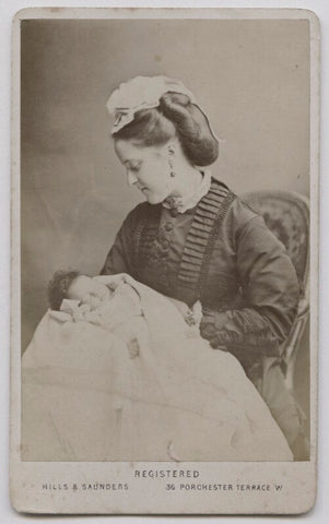 Possibly Harriet Sarah (née Loyd), Lady Wantage with child NPG Ax139317