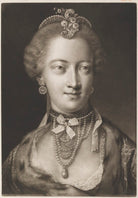 Fashionable woman wearing lace headdress NPG D11300