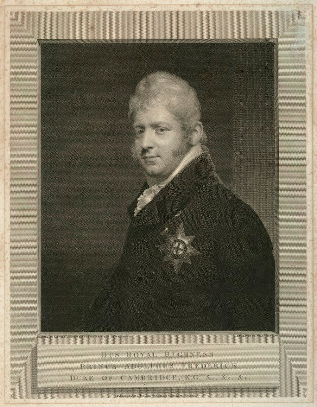 Prince adolphus frederick, duke of cambridge npg d33284