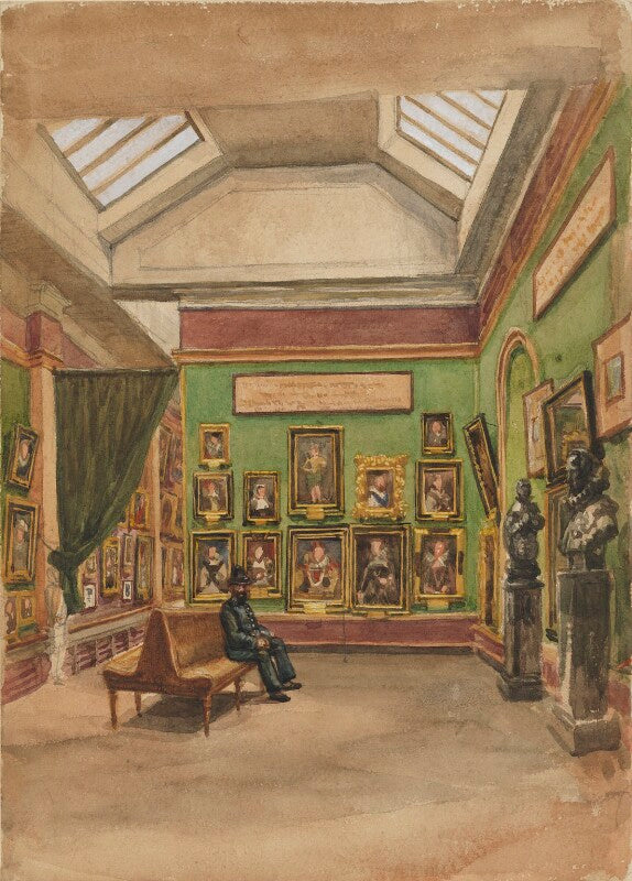 A bay in the upper long gallery of the national portrait gallery at south kensington npg 2747a