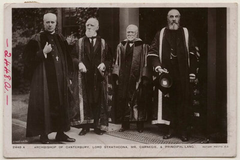 'Archbishop of Canterbury, Lord Strathcona, Mr. Carnegie, & Principal Lang' NPG x197874