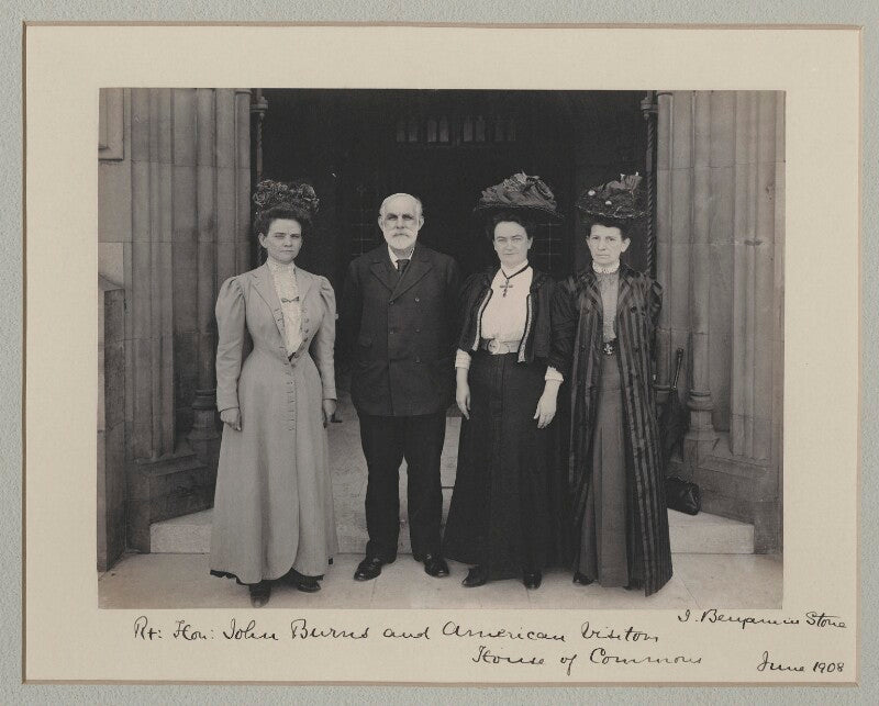 John elliott burns with american visitors to the house of commons npg x135550