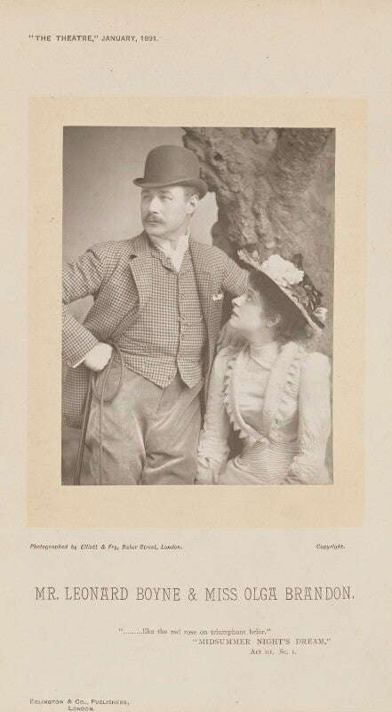 Leonard boyne as harry o'mailley and olga brandon as ethel kingston in 'the english rose' npg ax28813