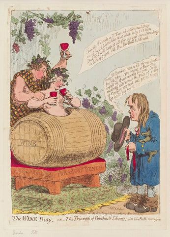 'The wine duty; - or - the triumph of Bacchus & Silenus; with John Bulls remonstrance' NPG D12567