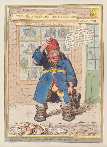'Le bonnet-rouge; - or - John Bull evading the hat tax' NPG D12607