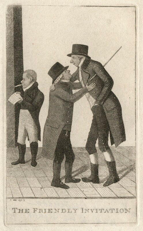 'the friendly invitation' (george hunter; james hunter; francis anderson) npg d16624