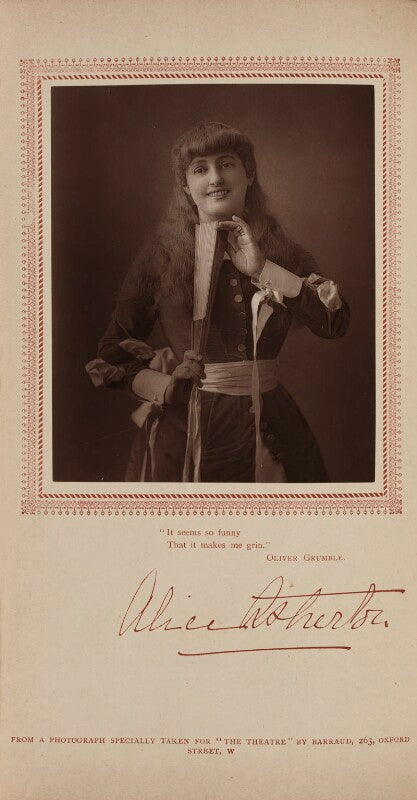 Alice atherton in 'oliver grumble' npg ax29393