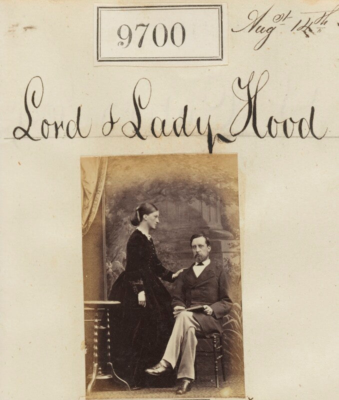 Edith lydia drummond (née ward), viscountess hood; francis wheler hood, 4th viscount hood npg ax59431